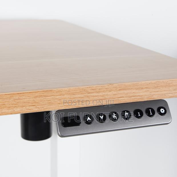 Office Desk; 1.2m Brown Electric Height Adjustable Height Desk - thumbnail 7