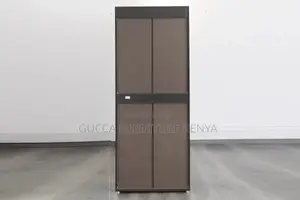 2-door Wooden Glass Front Filling Cabinet