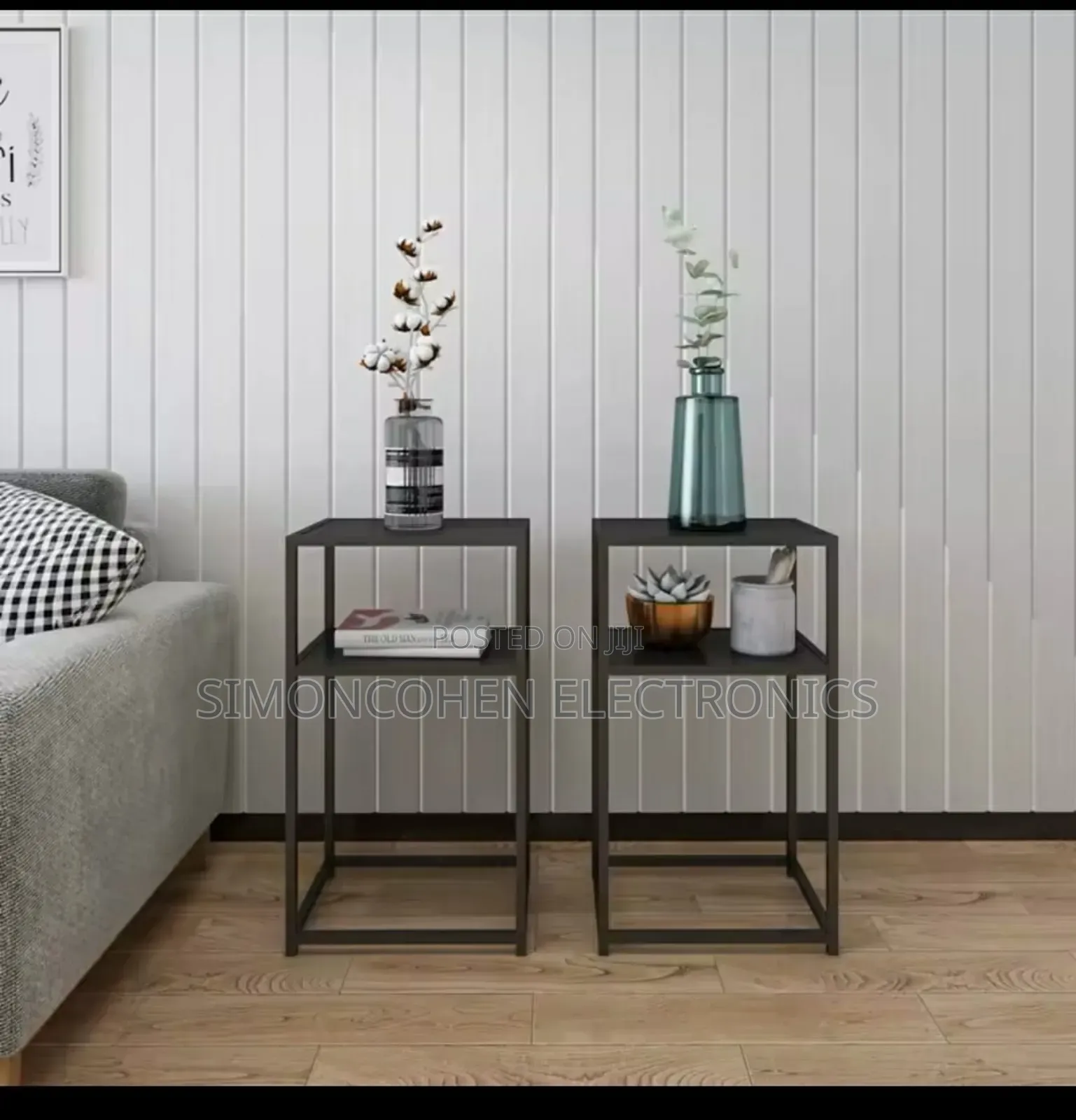 2 Layers Nordic Metallicside Table/Bedside//Desk Side
