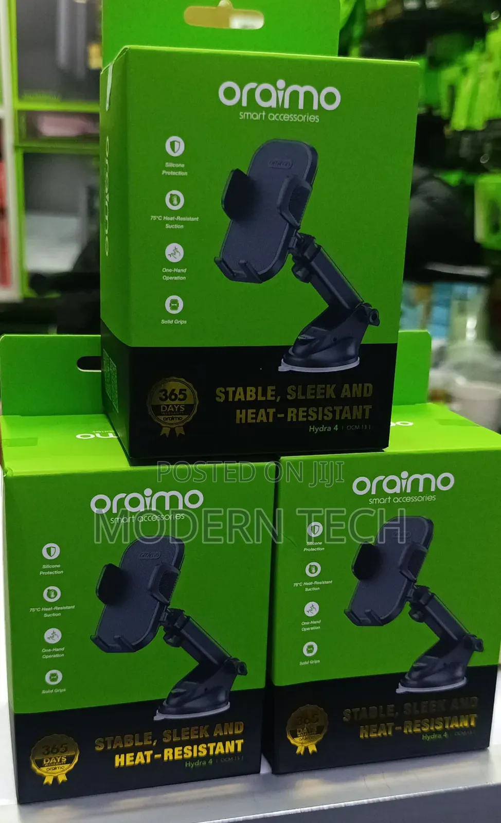 Oraimo Hydra 4 Super Suction Flexible Car Mount