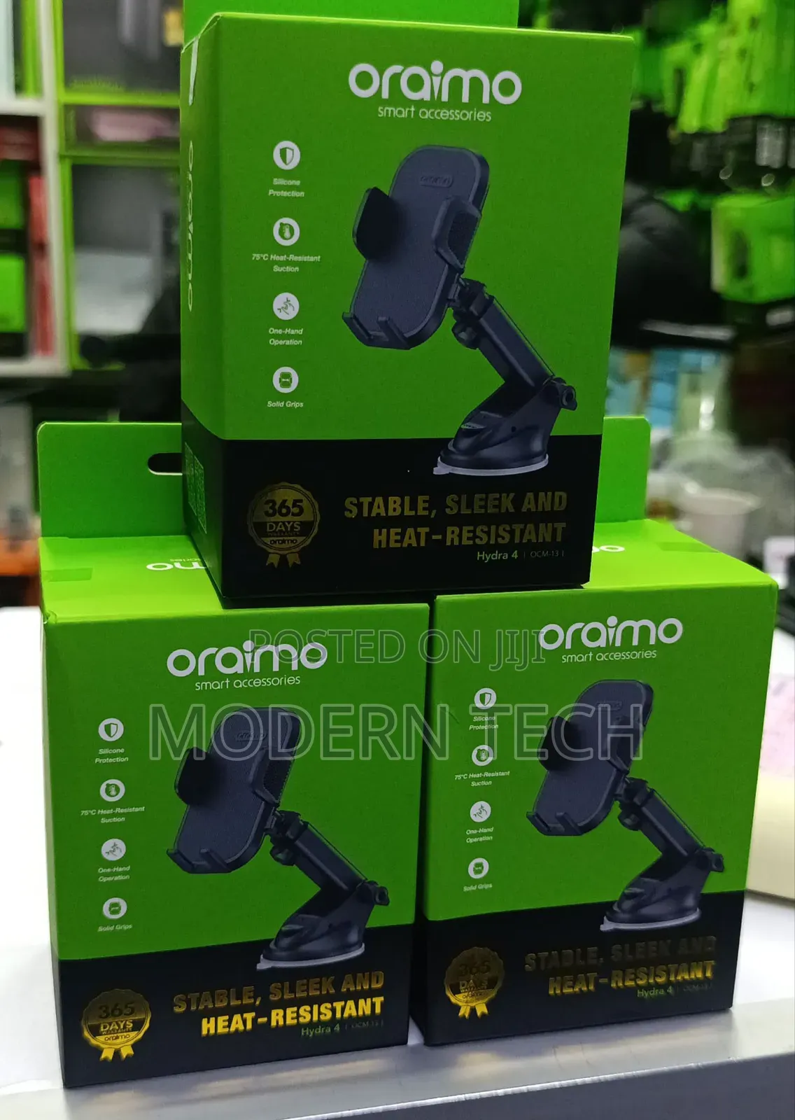 Oraimo Hydra 4 Super Suction Flexible Car Mount