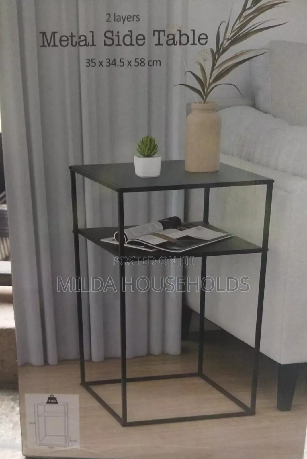 2layers Metallic Side Table//Bedside//Desk Side Now Available.
