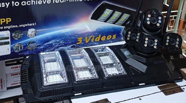 4g Triplelens Solar CCTV Ptzcamera With Floodlight - main view