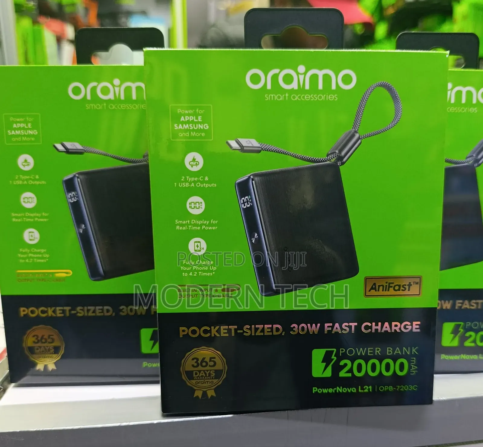 Oraimo Powernova L21 20000mah 30w Power Bank