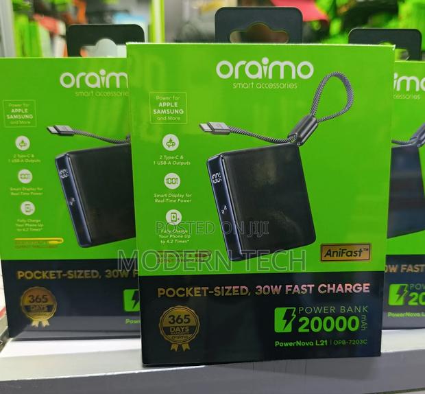 Oraimo Powernova L21 20000mah 30w Power Bank