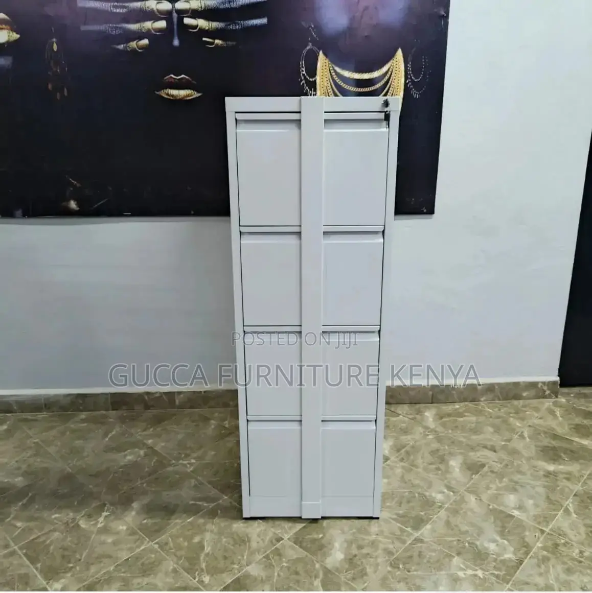 4-drawer's Steel Filling Cabinet With Bar