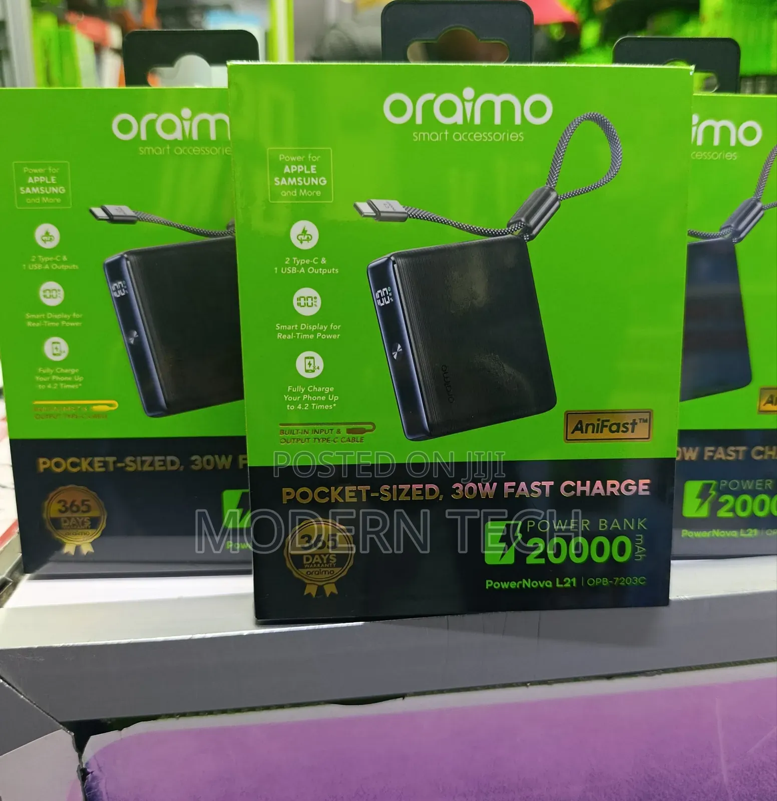 Oraimo Powernova L21 20000mah 30w Power Bank