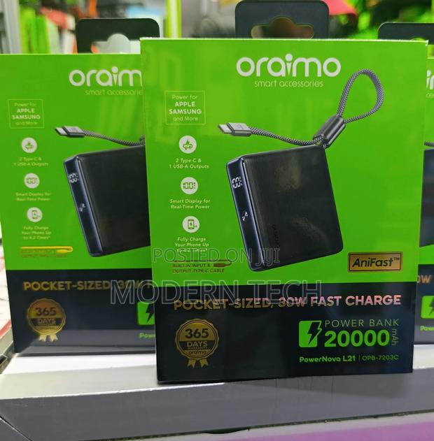 Oraimo Powernova L21 30w Fast Charge Power Bank - thumbnail 2