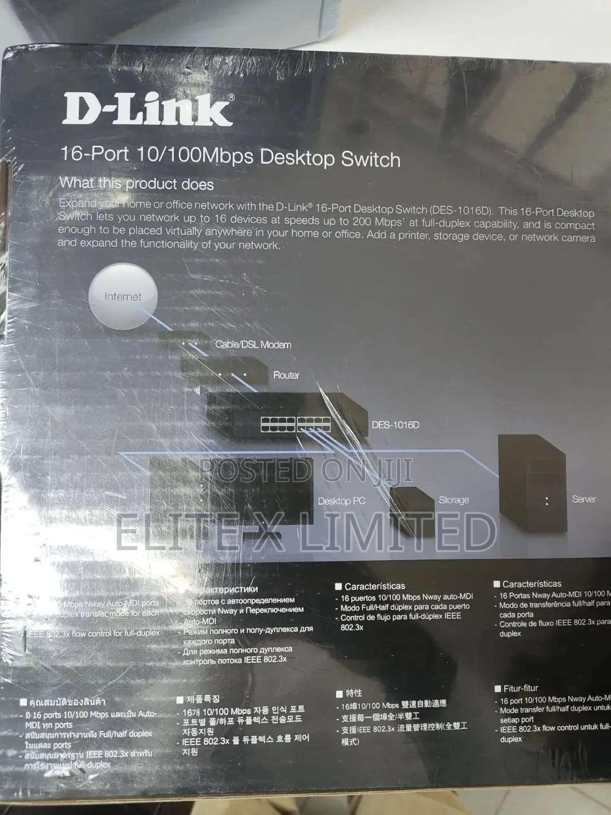 D-Link Des-1016d 16-Port 10/100mbps Desktop Switch