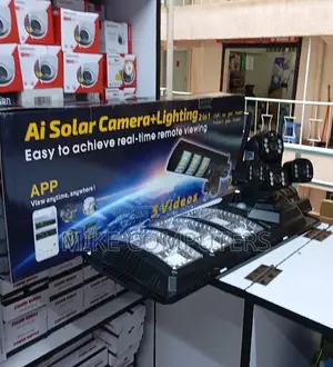 V380 Pro Dual Lens Ai Solar Camera + Floodlight 2 in 1