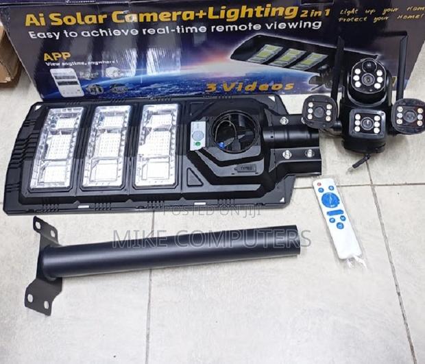 Triple Lens 4g Camera Solar Street Light Led Outdoor Waterproof