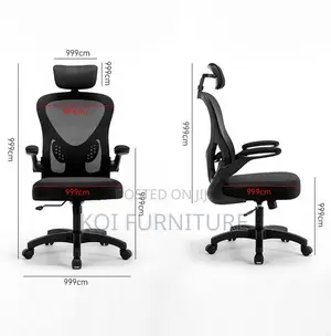 Office Chairs; Ergonomic High Back Chair With Flip Armrest