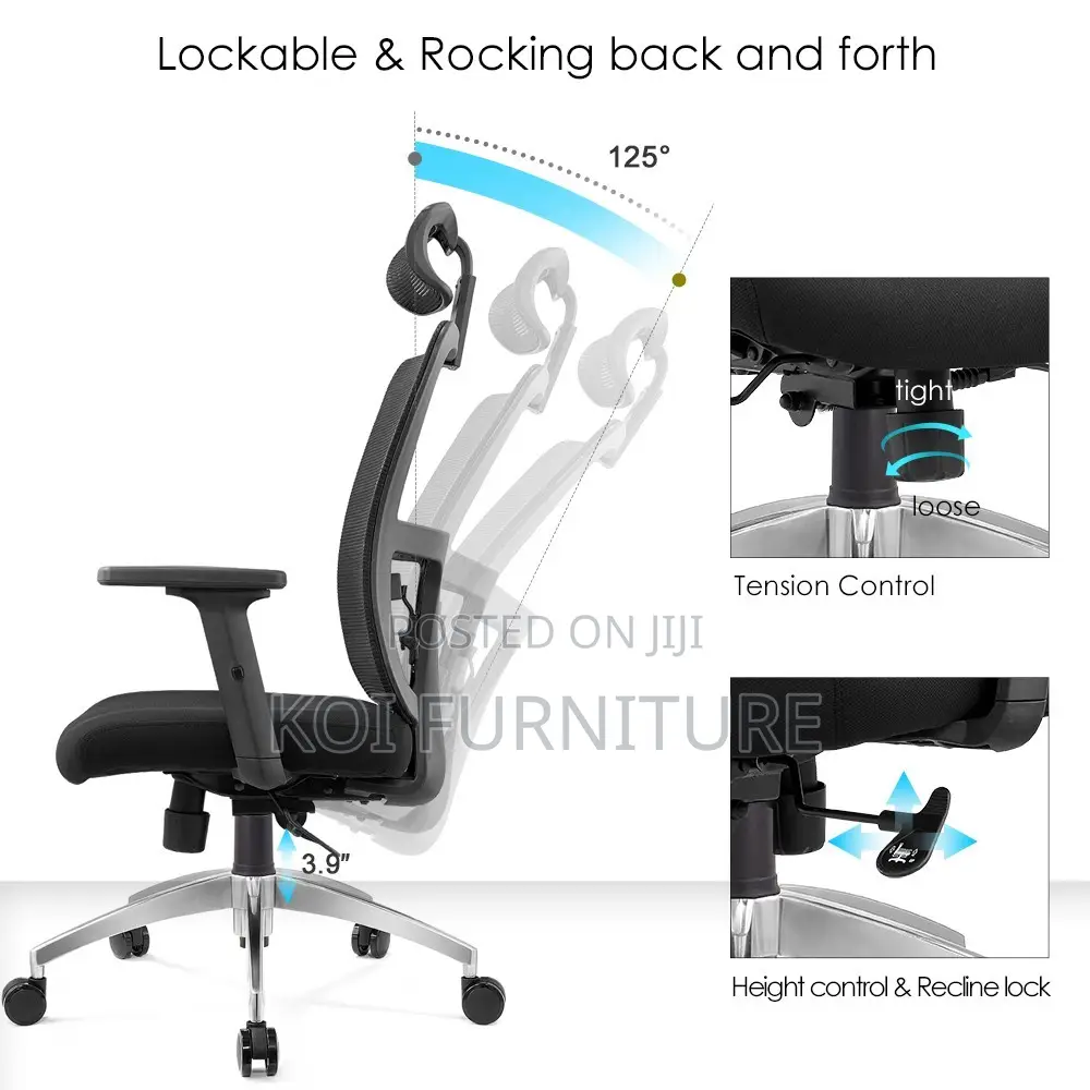 Office Chairs; High Backrest Fabric Office Orthopedic Chair