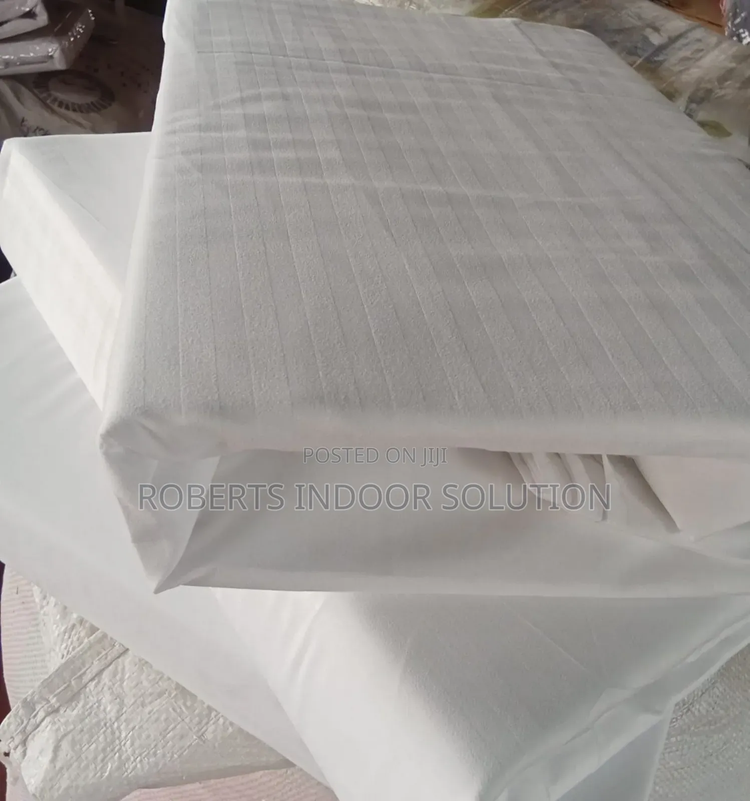 Soft Cotton White Striped Bedding Set