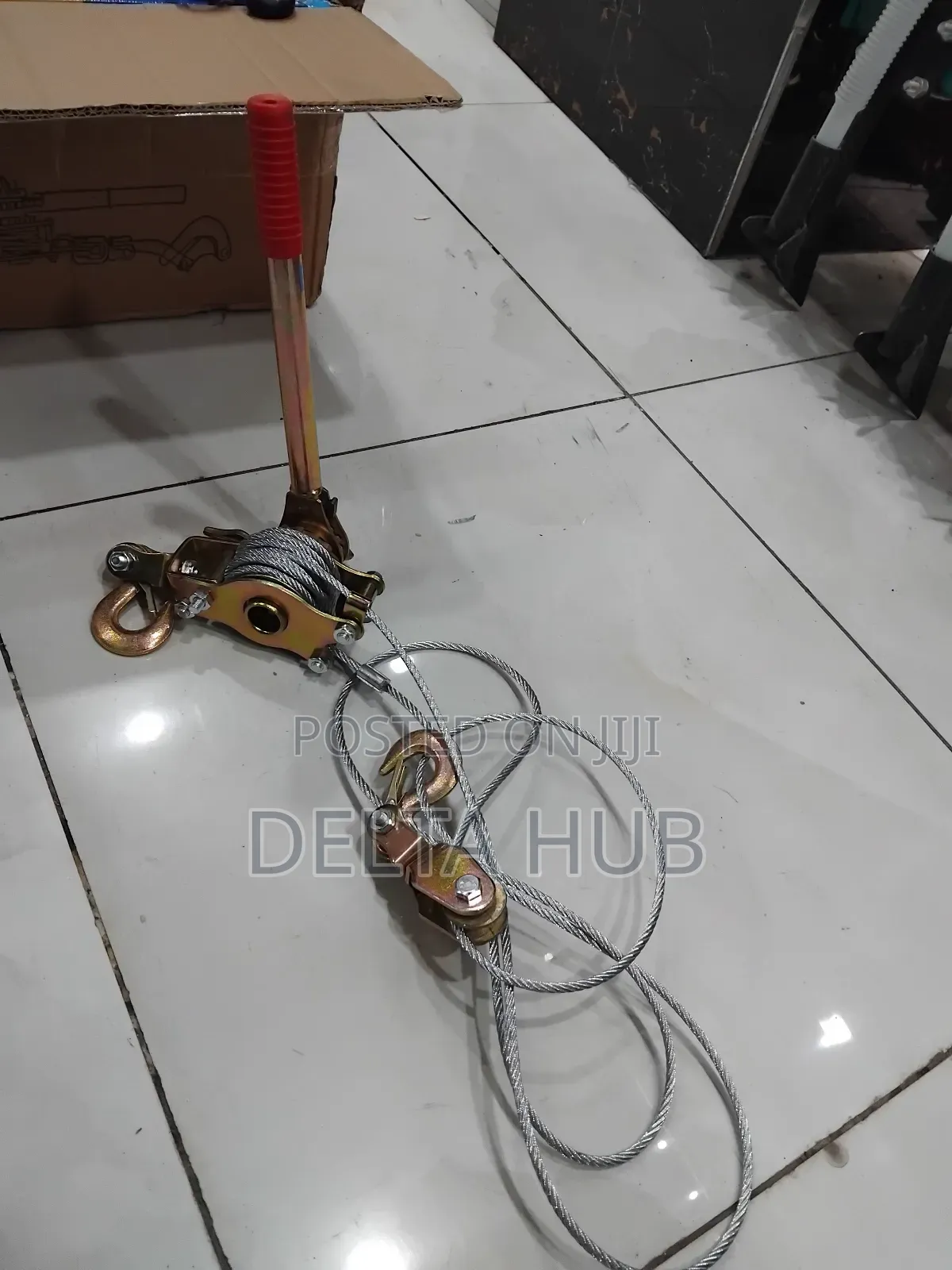Heavy Duty Manual Come Along Cable Puller With Double Gear System