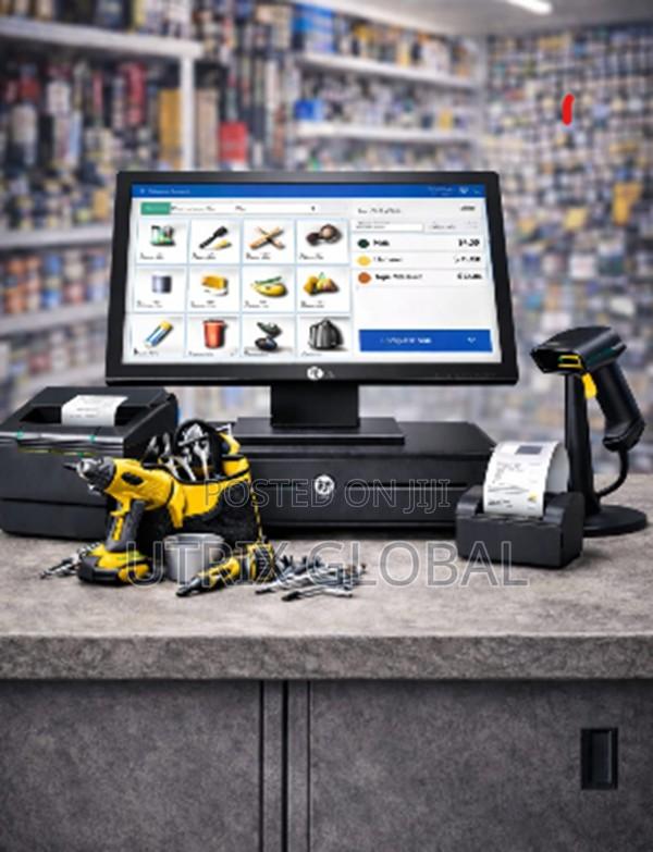 Hardware Store Pos Complete Set With Cash Drawer And Scanner