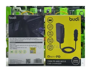 Budi Cc069b *118w Pd and Qc3.0 Car Charger