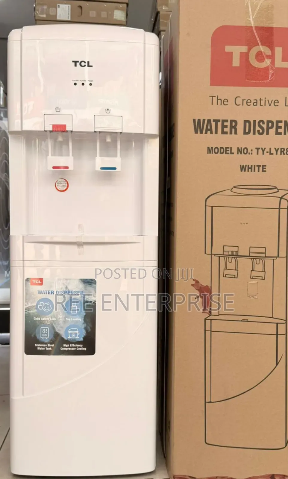 White  R801 Tcl Water Dispenser >Hot,Normal &Cold Water
>