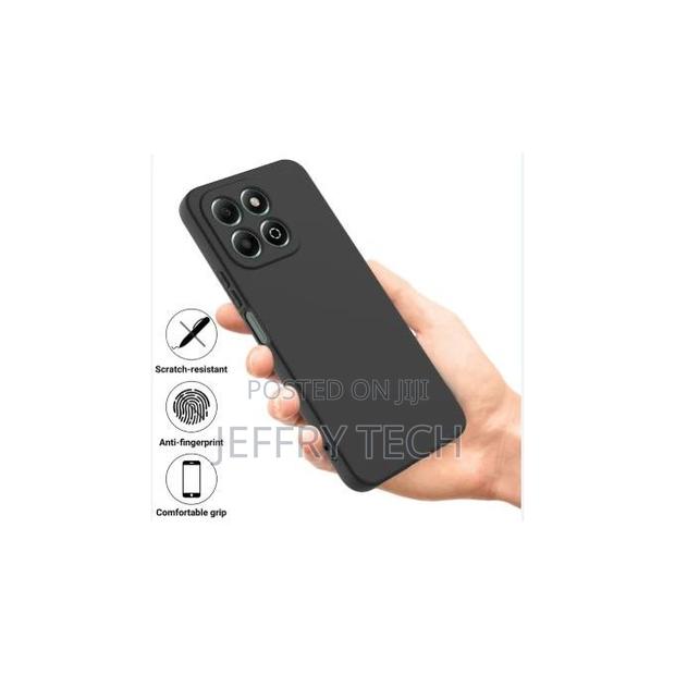 Pikert Soft Silicone Back Cover for Honor X6c – Black - main view