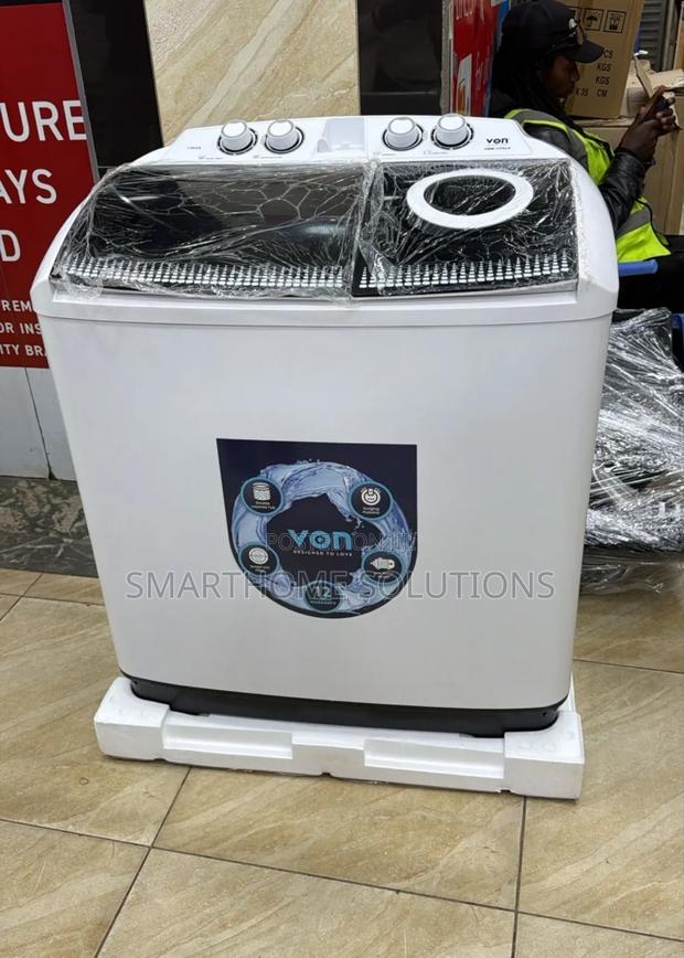 Von 13kgs Twin Tub Washing Machine -white
