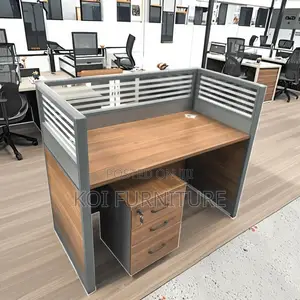 Office Workstations; One User MDF Executive Office Workstation Desk