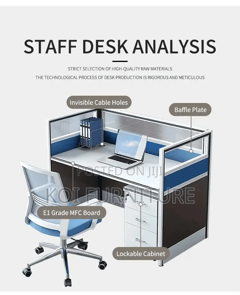 Office Workstations; One User MDF Executive Office Workstation Desk