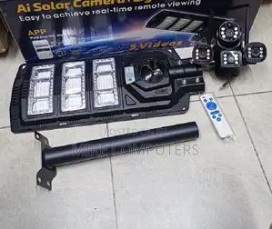 450watts Solar Floodlight With 4g Triple Lens Solar PTZ Camera