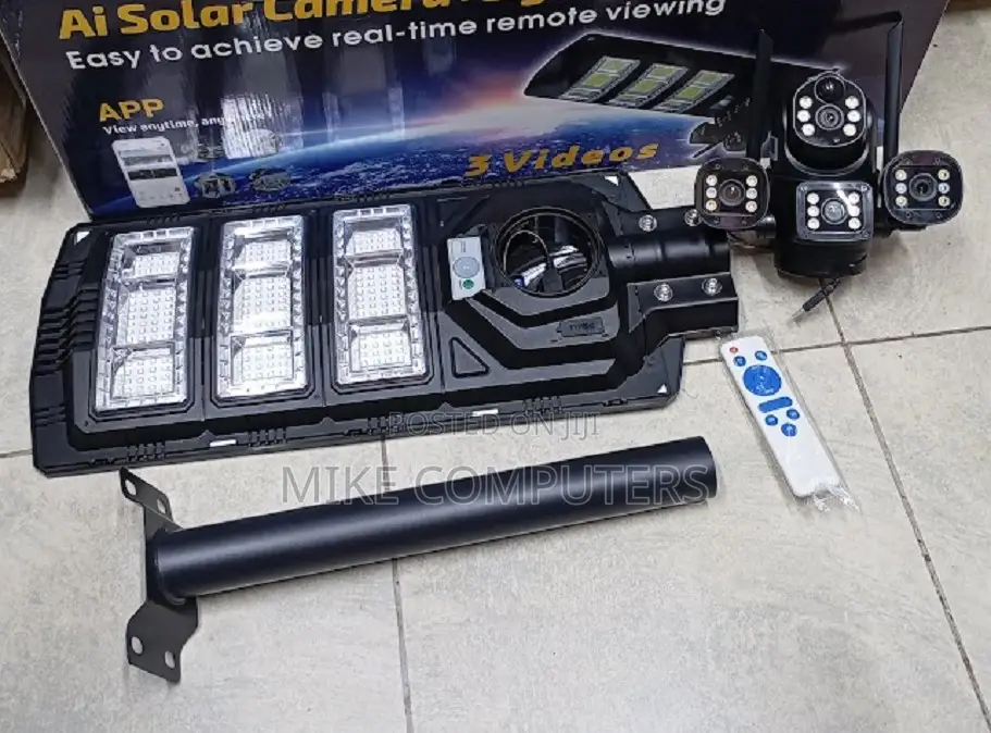 V380 Pro Solar Street Light PTZ Flood Light 4g Camera