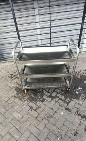 Stainless Steel Hospital Trolley With 3tier