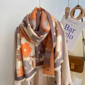 Cashmere Luxury Floral Print Scarf.