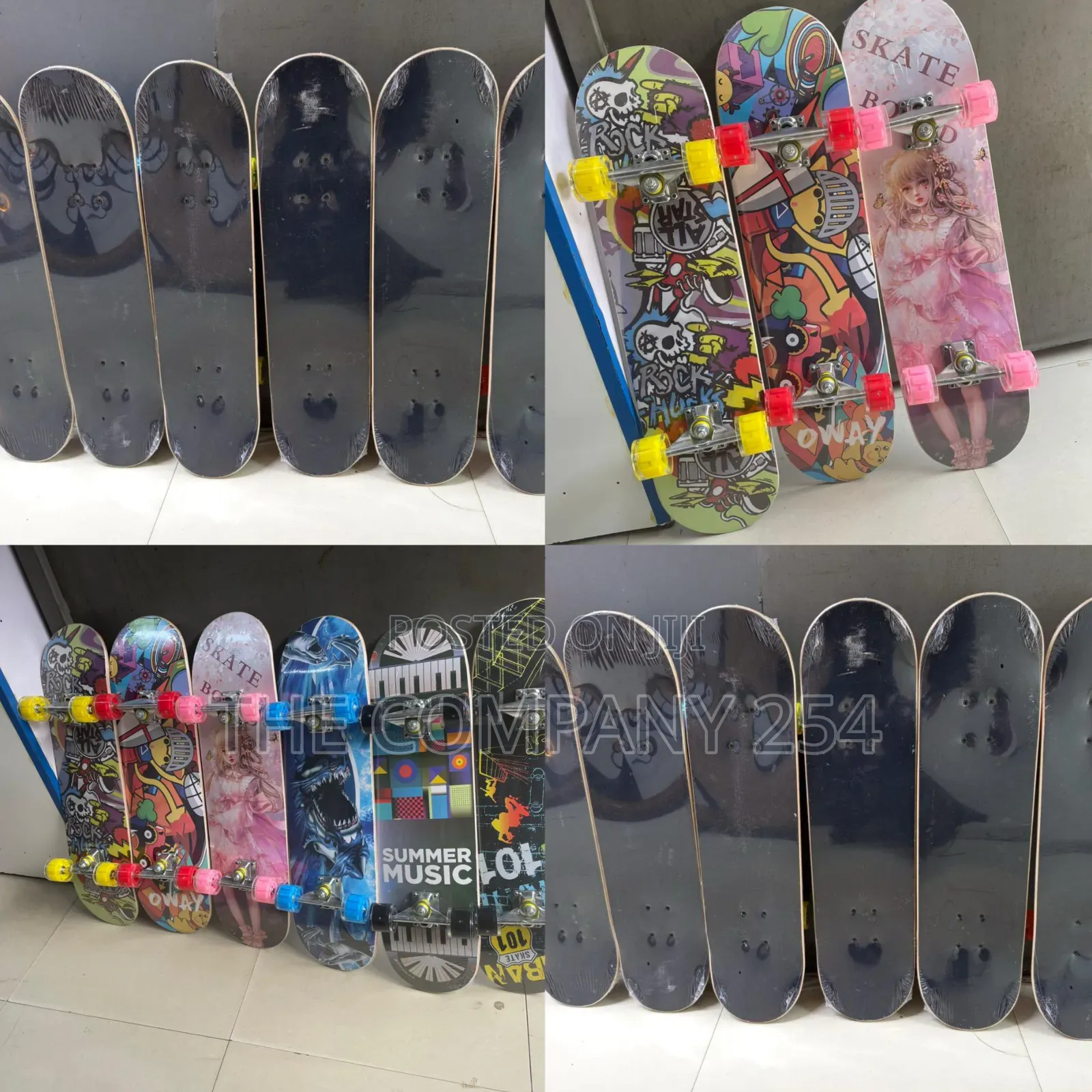 Long Skate Board 80cm Long With Grip Tape/ Antislide at the Top Board