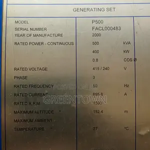 500 Kva Perkins Open Type Generator – Heavy Duty Industrial Genset