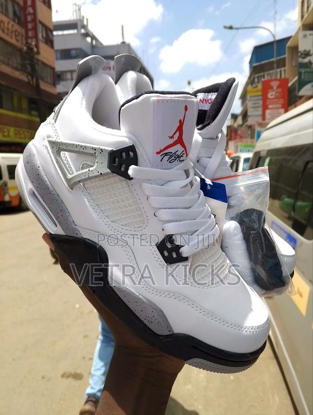 Jordan 4 Black and White Trendy Sneakers