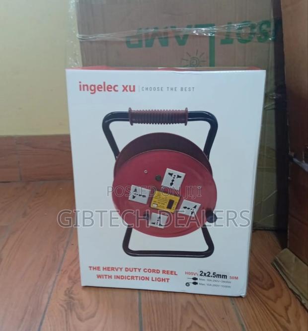 Heavy Duty 50m 2.5mm Power Cable Extension Reel With 4 Sockets Ingelex - main view