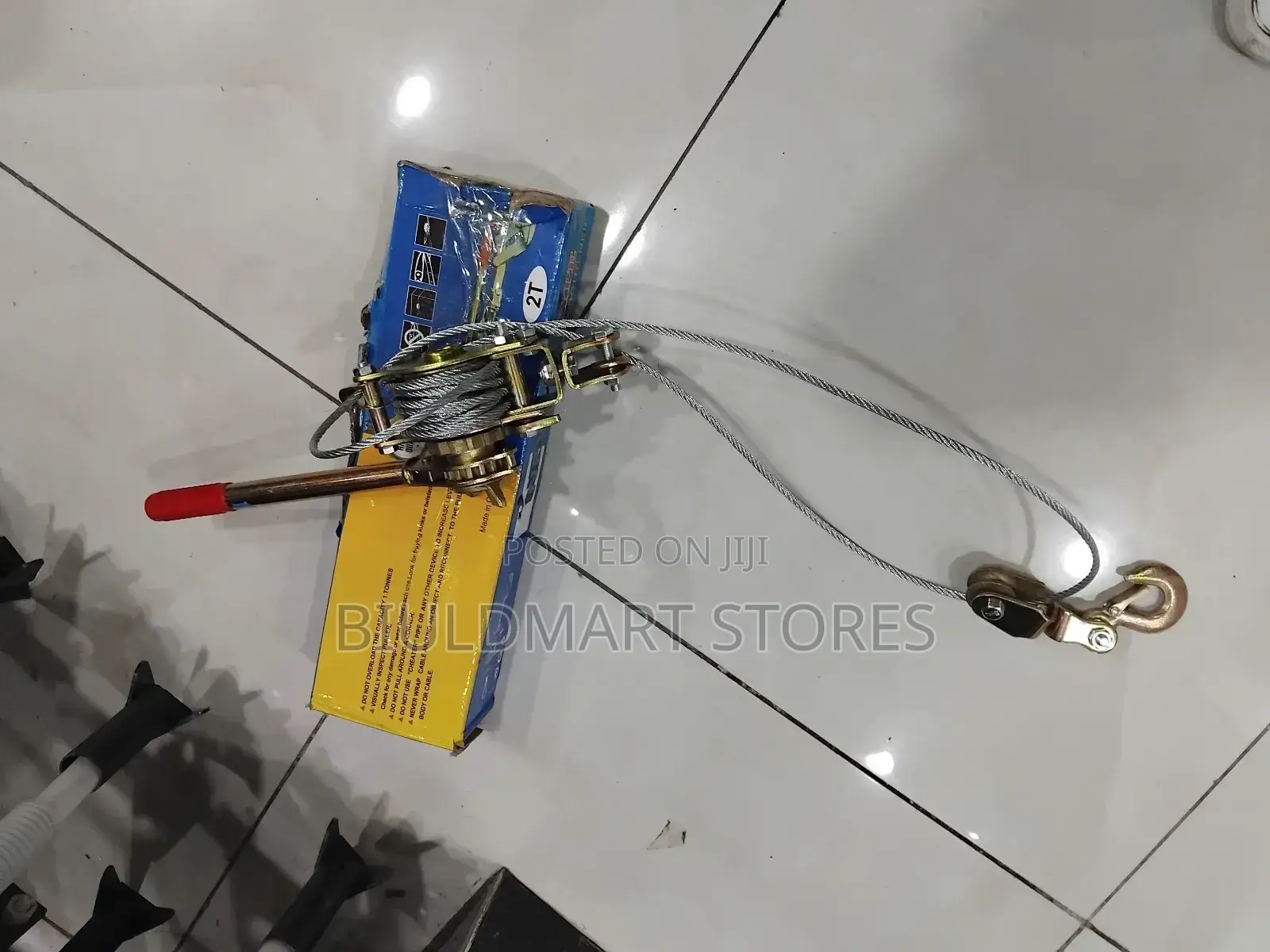 Industrial Strength Come Along Winch With Cable Puller Hooks