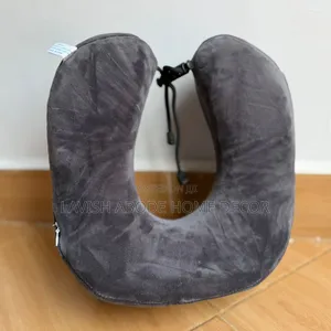 Memory Foam Travel Pillow Charcoal Grey/Grey Color