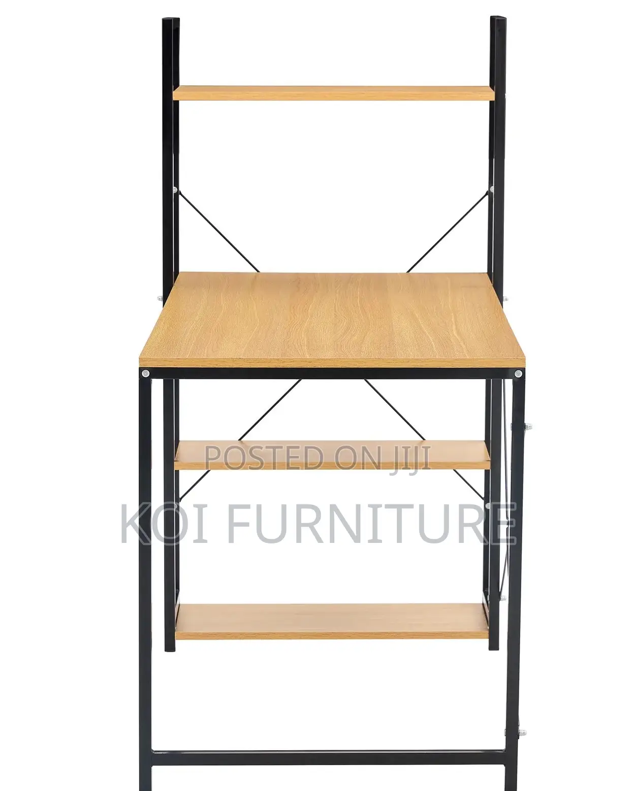 Office Desk; Modern Console Home Office Computer Desk With Shelves