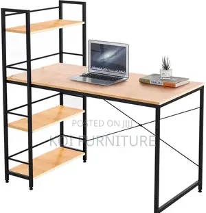 Office Desk; Modern Console Home Office Computer Desk With Shelves