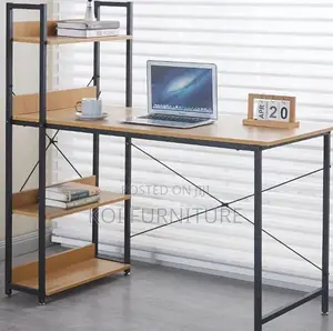 Office Desk; Modern Console Home Office Computer Desk With Shelves