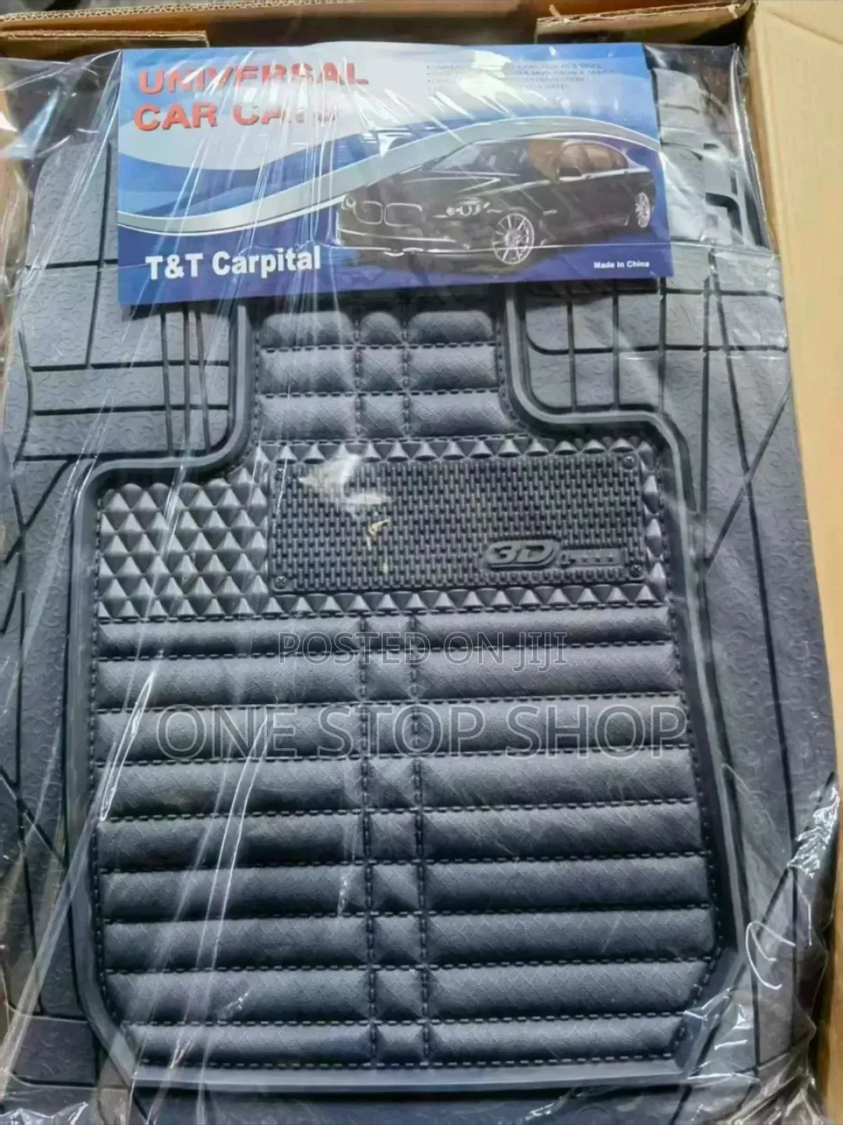 Black 3d Heavy Duty Wider Floor Carpet Mats for 4*4 Cars