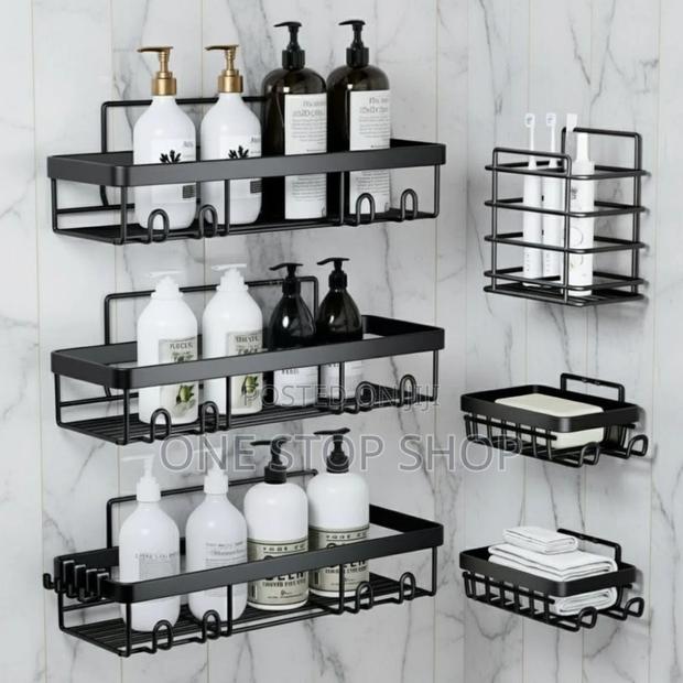 6in1 Bathroom Multipurpose Organizer Mount