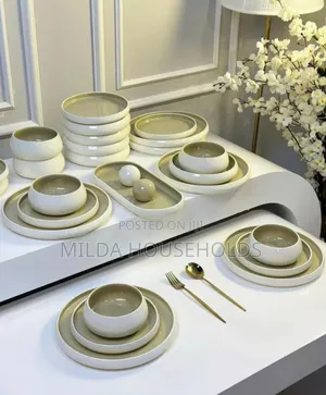 Elegant European Double Glaze Porcelain Dinner Set.