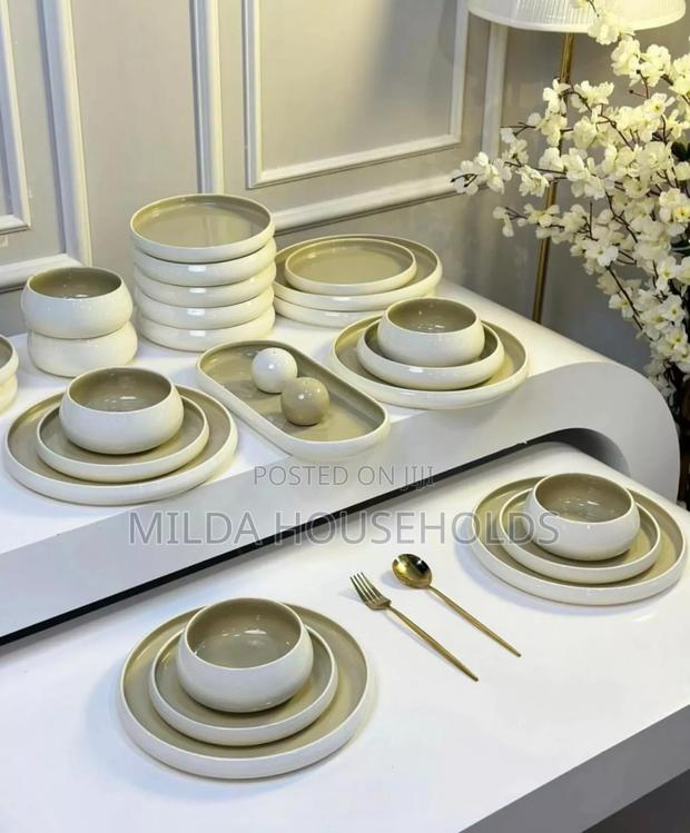 Elegant European Double Glaze Porcelain Dinner Set.