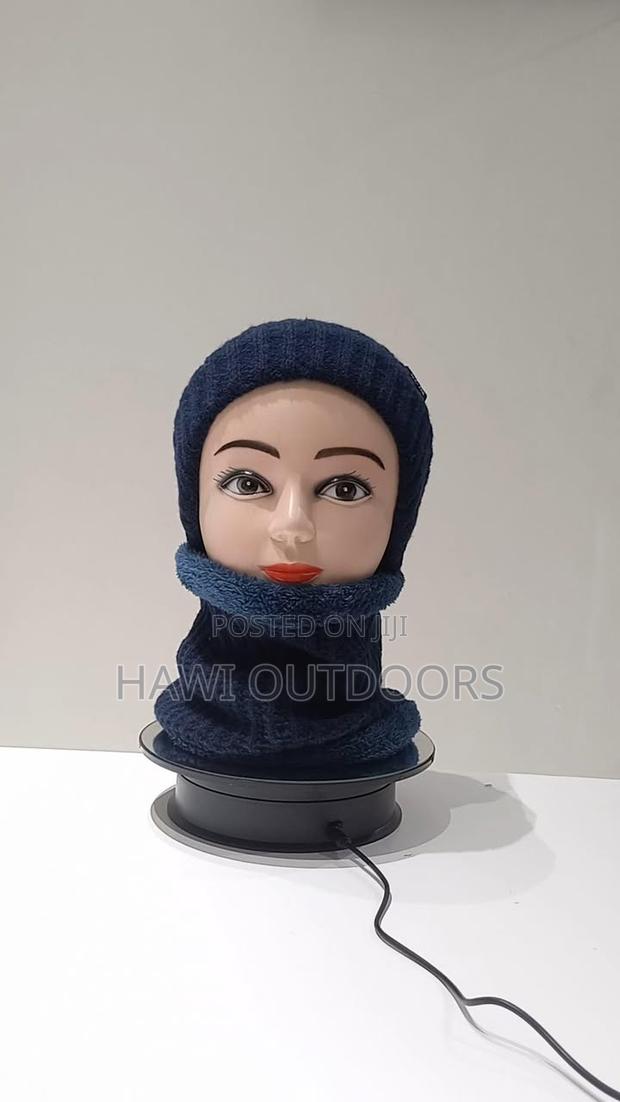 Double Layer Summit Beanie With Neck Gaiter Plain - thumbnail 2