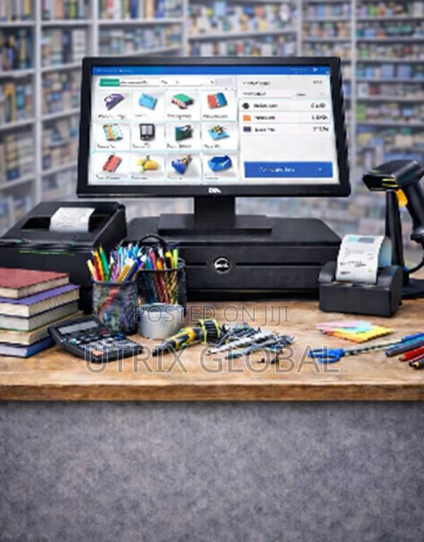Modern Pos For Bookshop And Stationery Complete Set