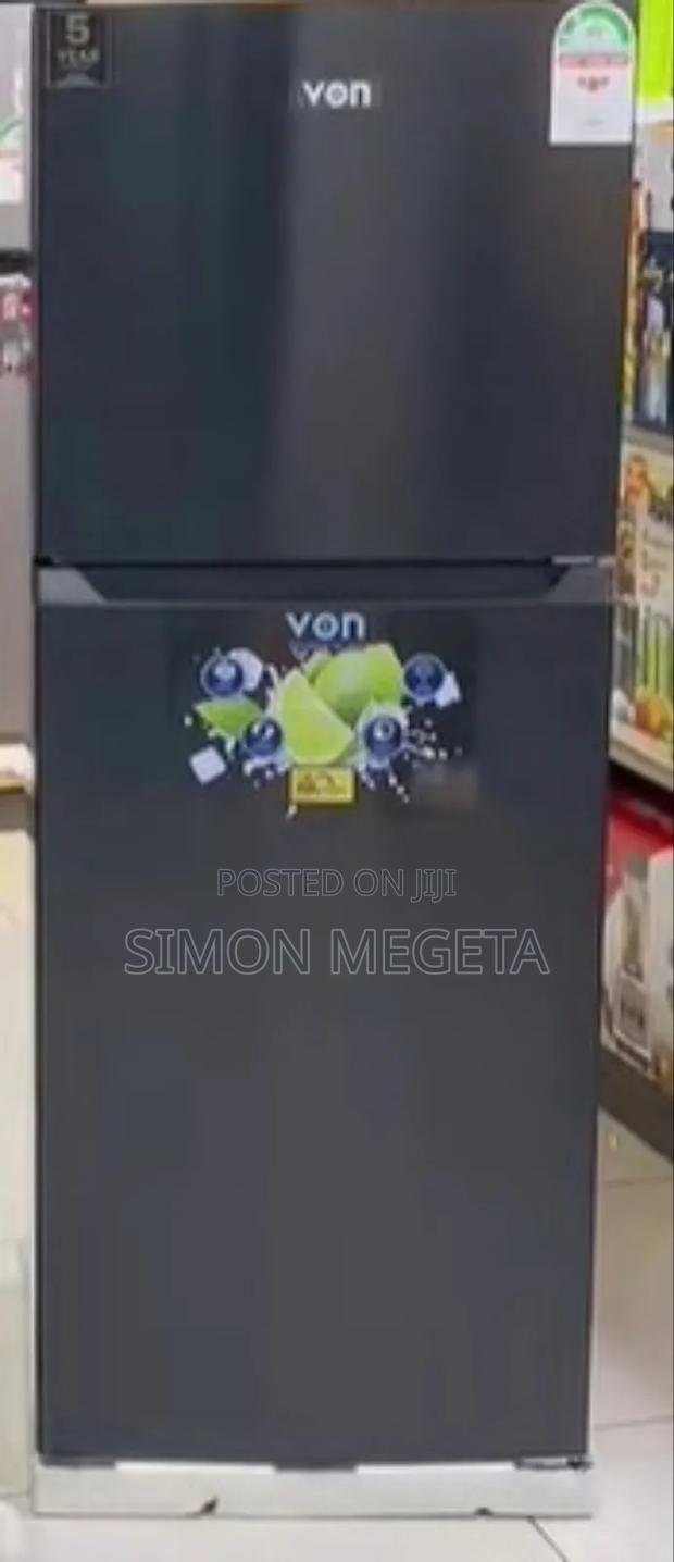 Von 197l Double Door Fridge – Top Mount Freezer, No Frost Technology.