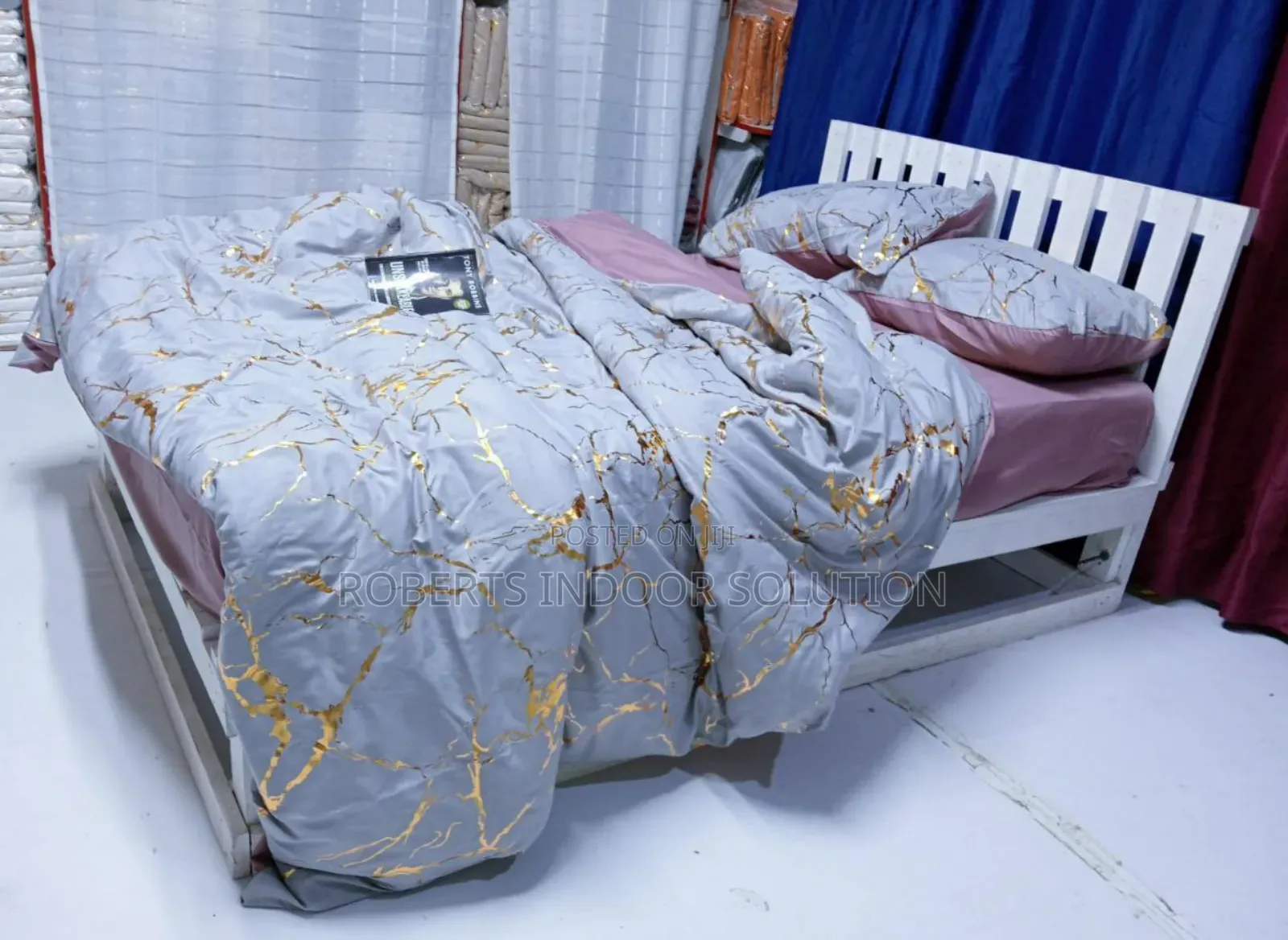 Luxury Gold Marble Texture Foil Style Duvet Cover Set