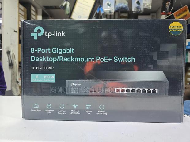 Tp-Link 8 Port Gigabit Desktop / Rackmount Poe+ Switch Tl-Sg1008mp