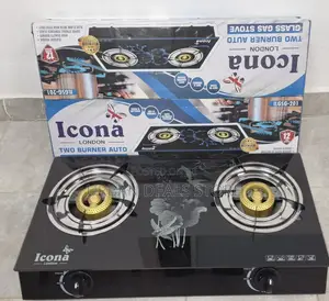 Icona 2 Burner Gas Stove Glass Top Cooker