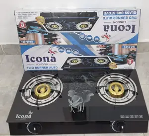 Icona 2 Burner Gas Stove Glass Top Cooker